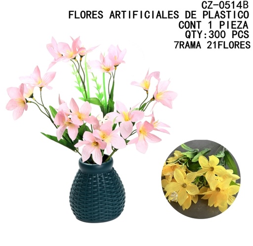 [CZ-0514B [300 PZS/CAJA]] [CZ-0514B]FLORES ARTIFICIALES DE PLASTICO