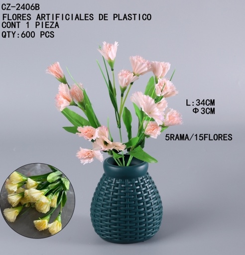 [CZ-2406B [600 PZS/CAJA]] [CZ-2406B]FLORES ARTIFICIALES DE PLASTICO