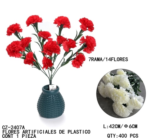 [CZ-2407A [400 PZS/CAJA]] [CZ-2407A]FLORES ARTIFICIALES DE PLASTICO