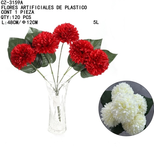[CZ-3159A [120 PZS/CAJA]] [CZ-3159A]FLORES ARTIFICIALES DE PLASTICO