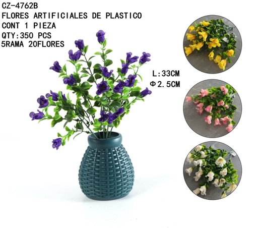 [CZ-4762B [350 PZS/CAJA]] [CZ-4762B]FLORES ARTIFICIALES DE PLASTICO