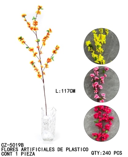 [CZ-5019B [240 PZS/CAJA]] [CZ-5019B]FLORES ARTIFICIALES DE PLASTICO