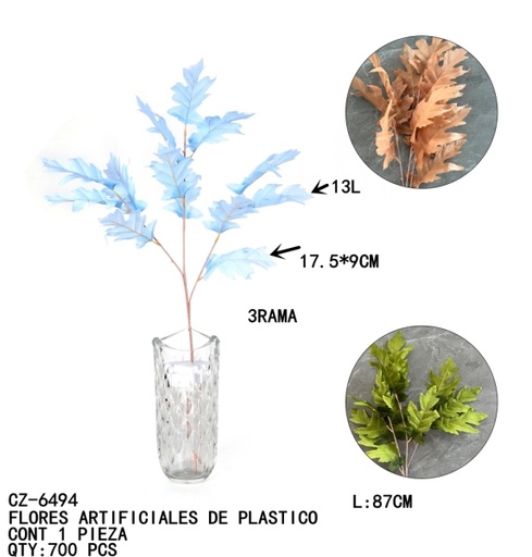 [CZ-6494 [700 PZS/CAJA]] [CZ-6494]FLORES ARTIFICIALES DE PLASTICO