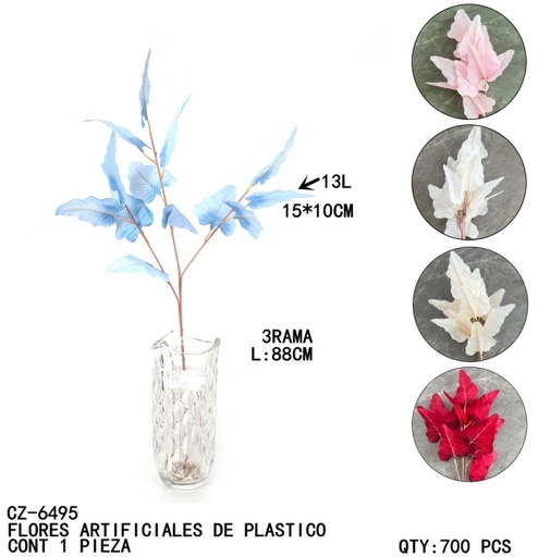 [CZ-6495 [700 PZS/CAJA]] [CZ-6495]FLORES ARTIFICIALES DE PLASTICO