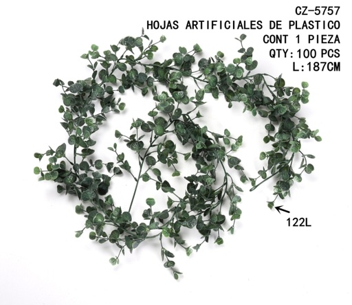 [CZ-5757 [100 PZS/CAJA]] [CZ-5757]HOJAS ARTIFICIALES DE PLASTICO
