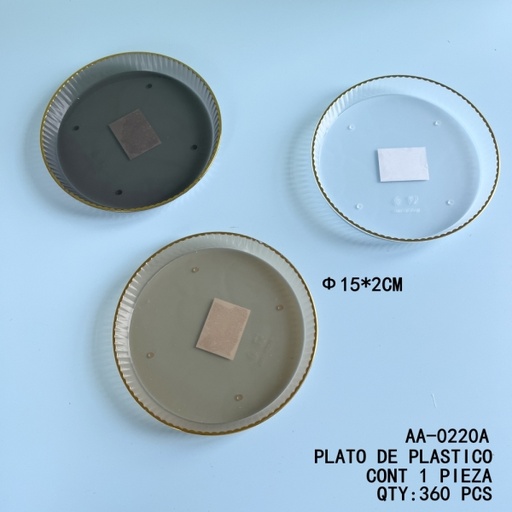 [AA-0220A [360 PZS/CAJA]] [AA-0220A]PLATO DE PLASTICO
