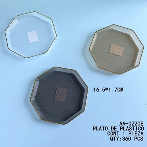 [AA-0220E [360 PZS/CAJA]] [AA-0220E]PLATO DE PLASTICO