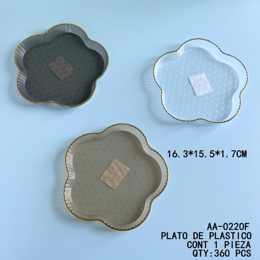[AA-0220F [360 PZS/CAJA]] [AA-0220F]PLATO DE PLASTICO
