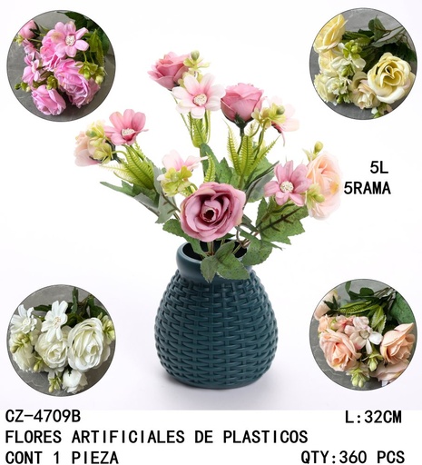 [CZ-4709B [360 PZS/CAJA]] [CZ-4709B]FLORES ARTIFICIALES DE PLASTICOS