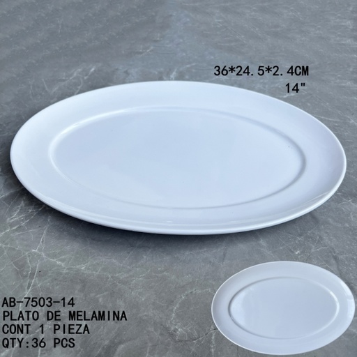 [AB-7503-14 [36 PZS/CAJA]] [AB-7503-14]PLATO DE MELAMINA