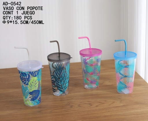 [AD-0542 [180 PZS/CAJA]] [AD-0542]VASO CON POPOTE
