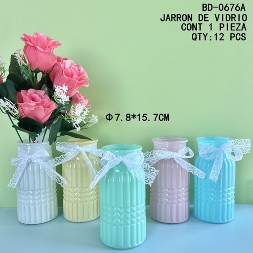 [BD-0676A [12 PZS/CAJA]] [BD-0676A]JARRON DE VIDRIO