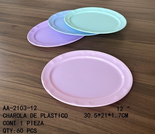 [AA-2103-12 [60 PZS/CAJA]] [AA-2103-12]CHAROLA DE PLASTICO