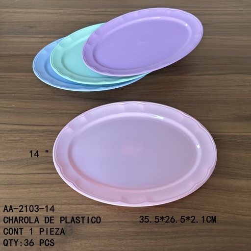 [AA-2103-14 [36 PZS/CAJA]] [AA-2103-14]CHAROLA DE PLASTICO