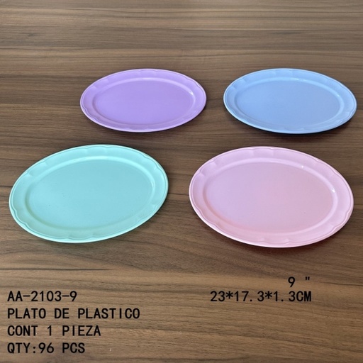 [AA-2103-9 [96 PZS/CAJA]] [AA-2103-9]PLATO DE PLASTICO