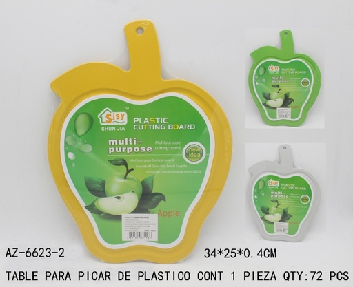 [AZ-6623-2 [72 PZS/CAJA]] [AZ-6623-2]TABLA PARA PICAR DE PLASTICO