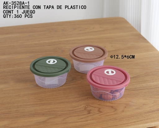 [AK-3528A-1 [360 PZS/CAJA]] [AK-3528A-1]RECIPIENTE CON TAPA DE PLASTICO