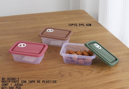 [AK-3528C-1 [360 PZS/CAJA]] [AK-3528C-1]RECIPIENTE CON TAPA DE PLASTICO