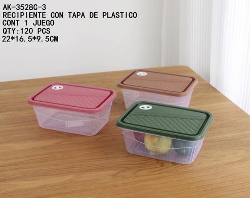 [AK-3528C-3 [120 PZS/CAJA]] [AK-3528C-3]RECIPIENTE CON TAPA DE PLASTICO
