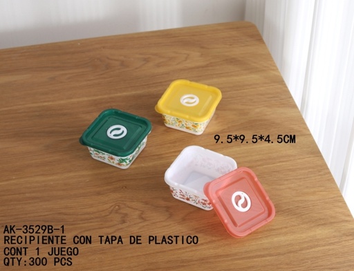 [AK-3529B-1 [300 PZS/CAJA]] [AK-3529B-1]RECIPIENTE CON TAPA DE PLASTICO
