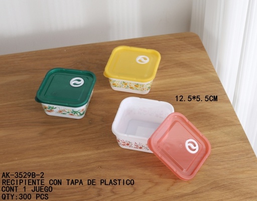[AK-3529B-2 [300 PZS/CAJA]] [AK-3529B-2]RECIPIENTE CON TAPA DE PLASTICO