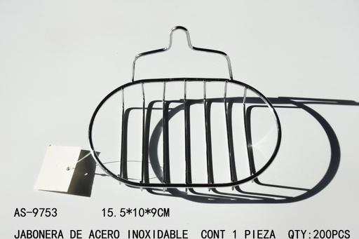 [AS-9753 [200 PZS/CAJA]] [AS-9753] JABONERA DE ACERO INOXIDABLE