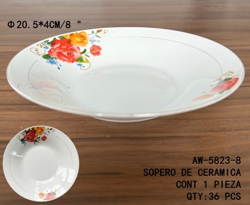 [AW-5823-8 [36 PZS/CAJA]] [AW-5823-8]SOPERO DE CERAMICA