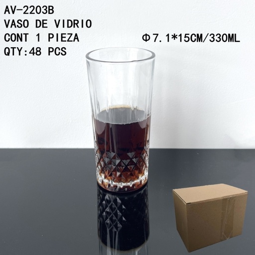 [AV-2203B [48 PZS/CAJA]] [AV-2203B]VASO DE VIDRIO