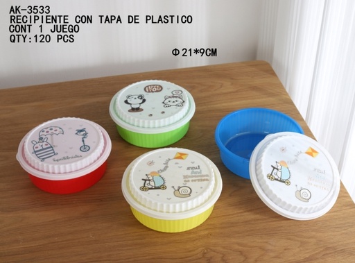 [AK-3533 [120 PZS/CAJA]] [AK-3533]RECIPIENTE CON TAPA DE PLASTICO