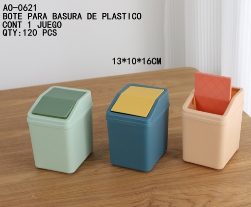 [AO-0621 [120 PZS/CAJA]] [AO-0621]BOTE PARA BASURA DE PLASTICO