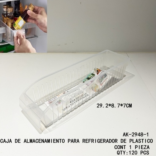 [AK-2948-1 [120 PZS/CAJA]] [AK-2948-1]CAJA DE ALMACENAMIENTO PARA REFRIGERADOR DE PLASTICO