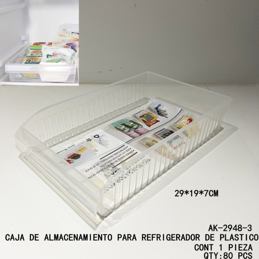 [AK-2948-3 [80 PZS/CAJA]] [AK-2948-3]CAJA DE ALMACENAMIENTO PARA REFRIGERADOR DE PLASTICO