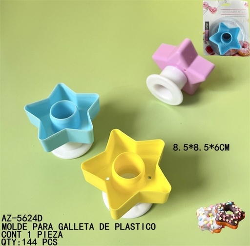 [AZ-5624D [144 PZS/CAJA]] [AZ-5624D]MOLDE PARA GALLETA DE PLASTICO