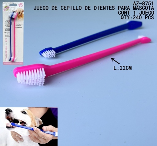 [AZ-8751 [240 PZS/CAJA]] [AZ-8751]JUEGO DE CEPILLO DE DIENTES PARA MASCOTA