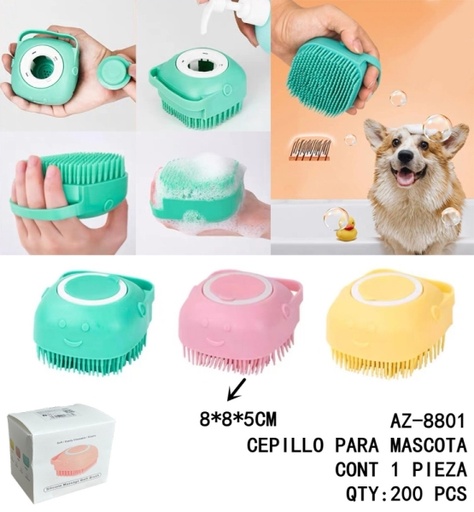 [AZ-8801 [200 PZS/CAJA]] [AZ-8801]CEPILLO PARA MASCOTA