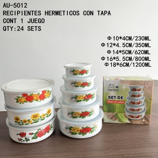 [AU-5012 [24 PZS/CAJA]] [AU-5012] RECIPIENTES DE PEDRE CON TAPA