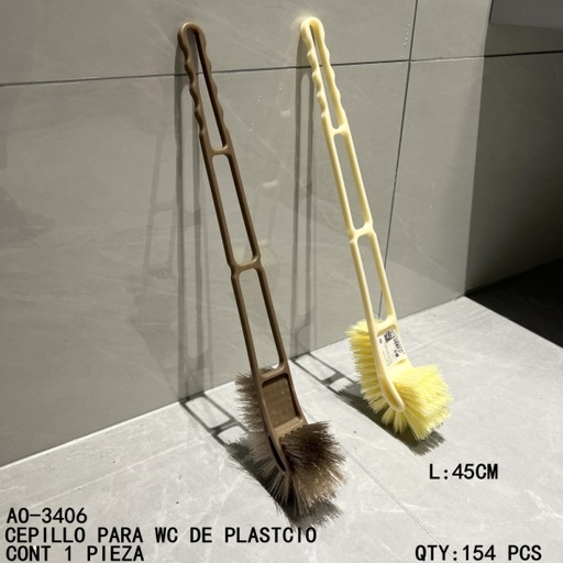 [AO-3406 [154 PZS/CAJA]] [AO-3406]CEPILLO PARA WC DE PLASTCIO