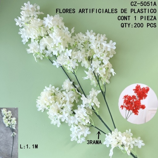 [CZ-5051A [200 PZS/CAJA]] [CZ-5051A]FLORES ARTIFICIALES DE PLASTICO