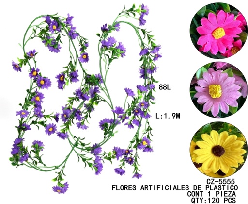 [CZ-5555 [120 PZS/CAJA]] [CZ-5555]FLORES ARTIFICIALES DE PLASTICO