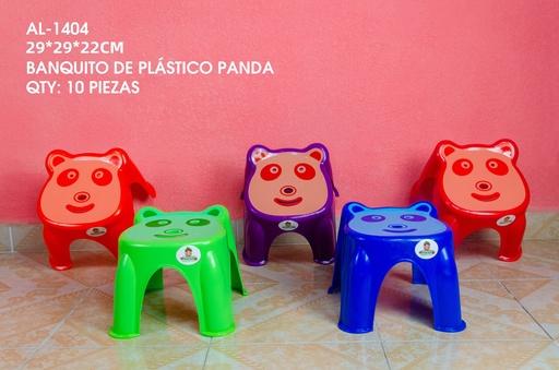 [AL-1404 [10 PZS/CAJA]] [AL-1404]BANQUITO DE PLASTICO PANDA