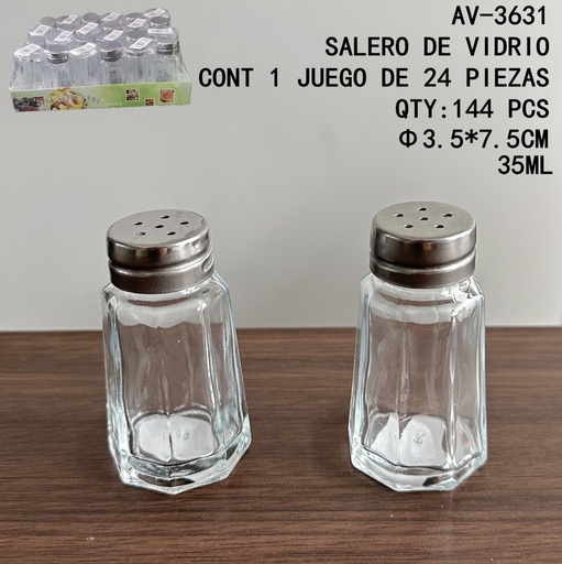 [AV-3631 [144 PZS/CAJA]] [AV-3631]SALERO DE VIDRIO