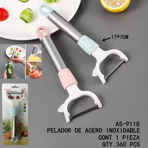[AS-9118 [360 PZS/CAJA]] [AS-9118]PELADOR DE ACERO INOXIDABLE