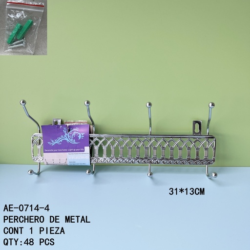 [AE-0714-4 [48 PZS/CAJA]] [AE-0714-4]PERCHERO DE METAL