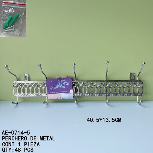 [AE-0714-5 [48 PZS/CAJA]] [AE-0714-5]PERCHERO DE METAL