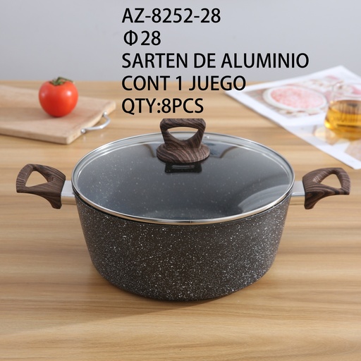[AZ-8252-28 [8 PZS/CAJA]] [AZ-8252-28] OLLA DE DE ALUMINIO