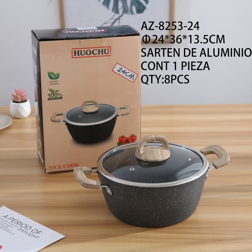 [AZ-8253-24 [8 PZS/CAJA]] [AZ-8253-24] OLLA DE ALUMINIO