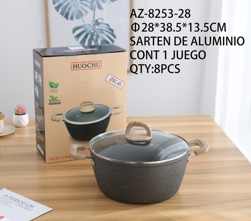 [AZ-8253-28 [8 PZS/CAJA]] [AZ-8253-28] OLLA DE ALUMINIO