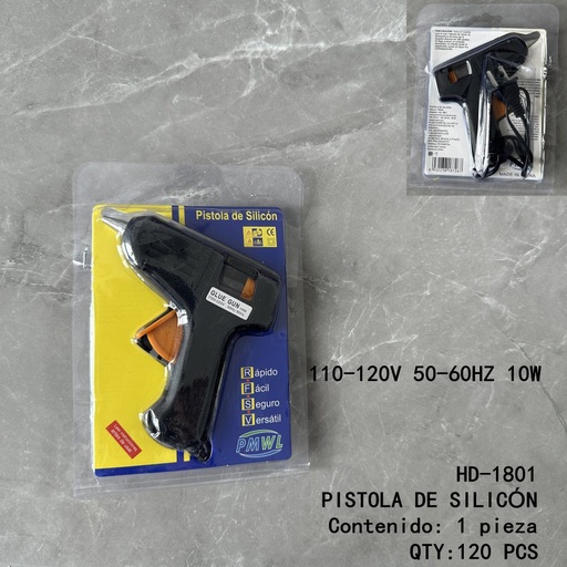 [HD-1801 [120 PZS/CAJA]] [HD-1801]PISTOLA DE SILICÓN