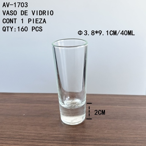 [AV-1703 [160 PZS/CAJA]] [AV-1703]VASO DE VIDRIO
