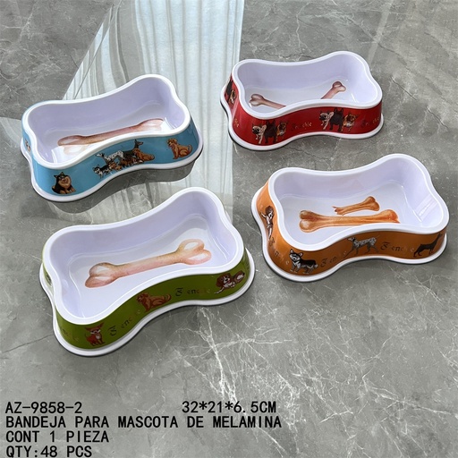 [AZ-9858-2 [48 PZS/CAJA]] [AZ-9858-2]B-BANDEJA PARA MASCOTA DE MELAMINA